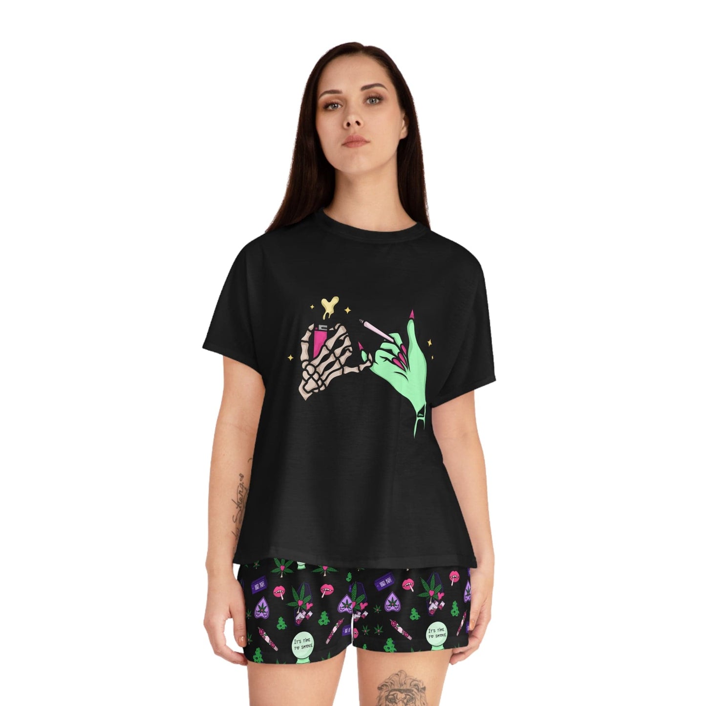 Spooky Stoner Babe Women's Pajama Set