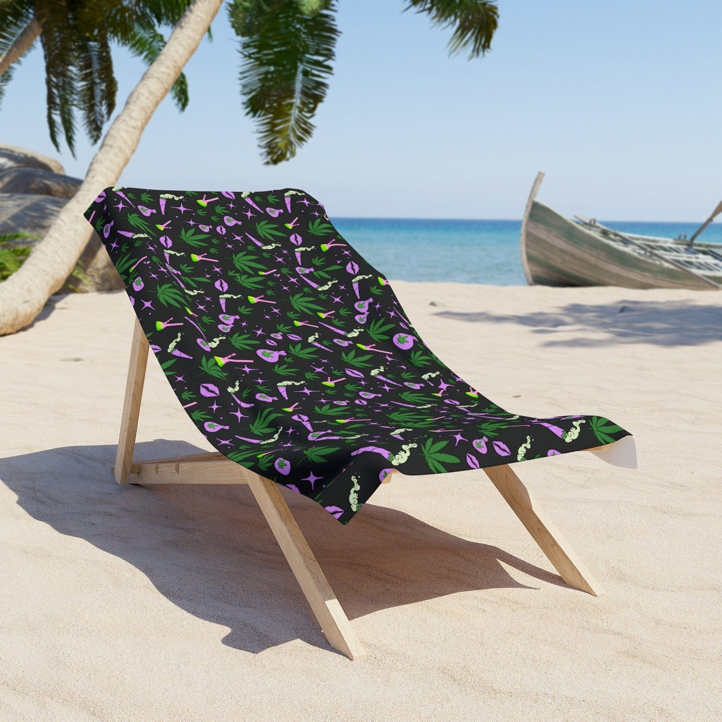 Stoner Babe Beach Towel