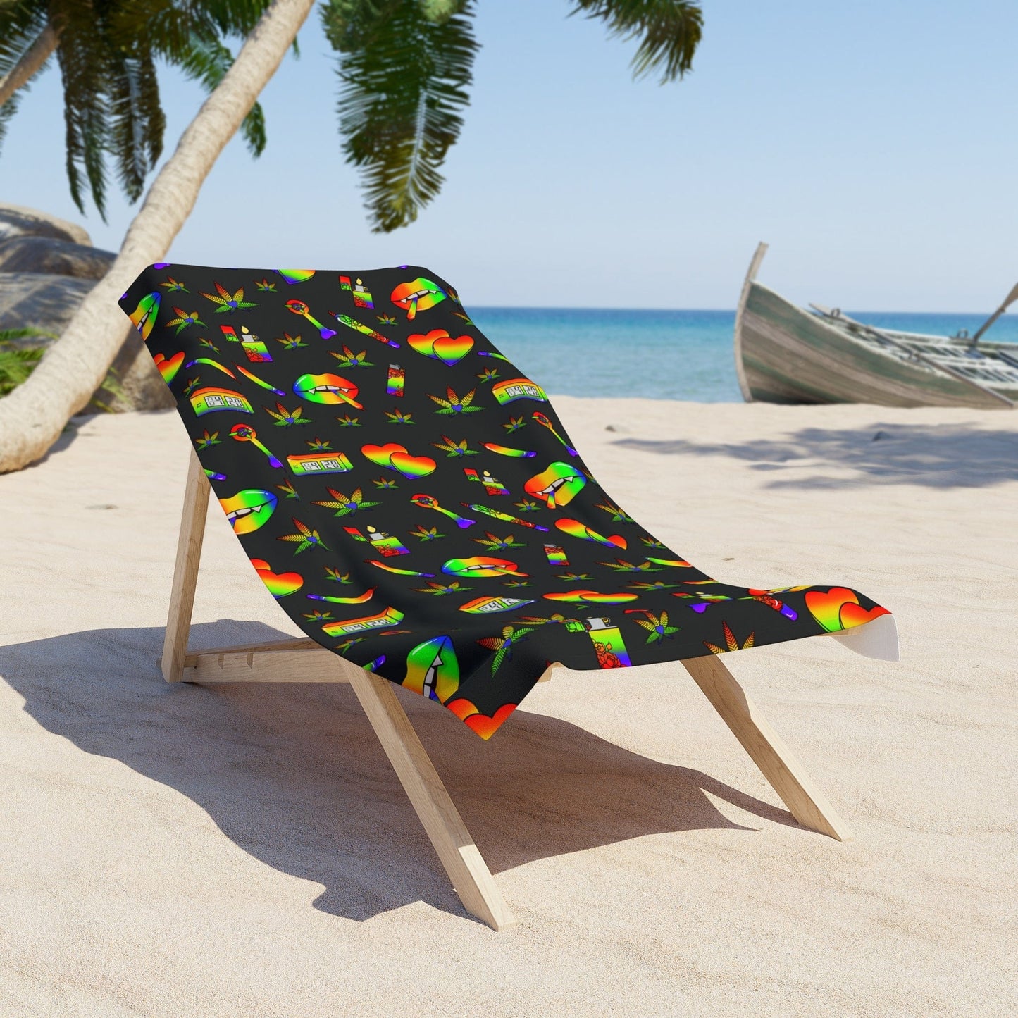 Vampire Stoner Babe Beach Towel