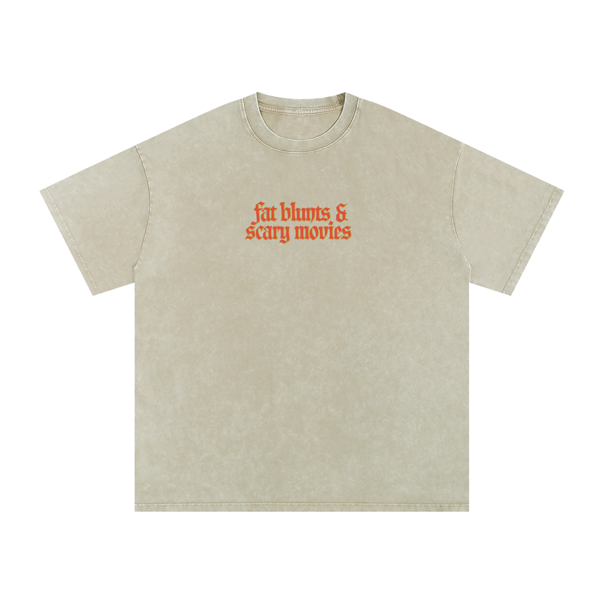 Fat Blunts & Scary Movies Snow Washed Oversized Cotton T-Shirt