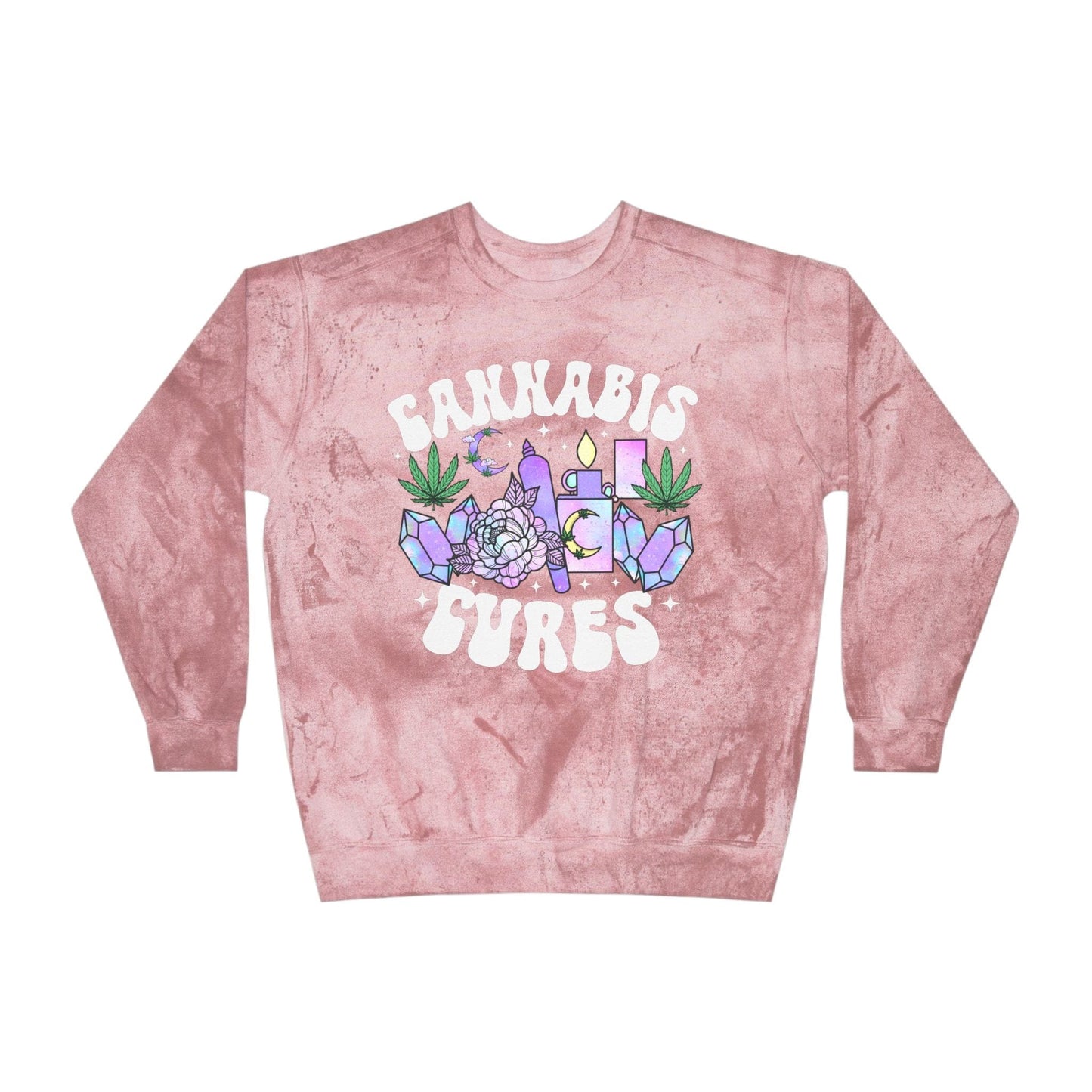 Cannabis Cures Color Blast Crewneck Sweatshirt