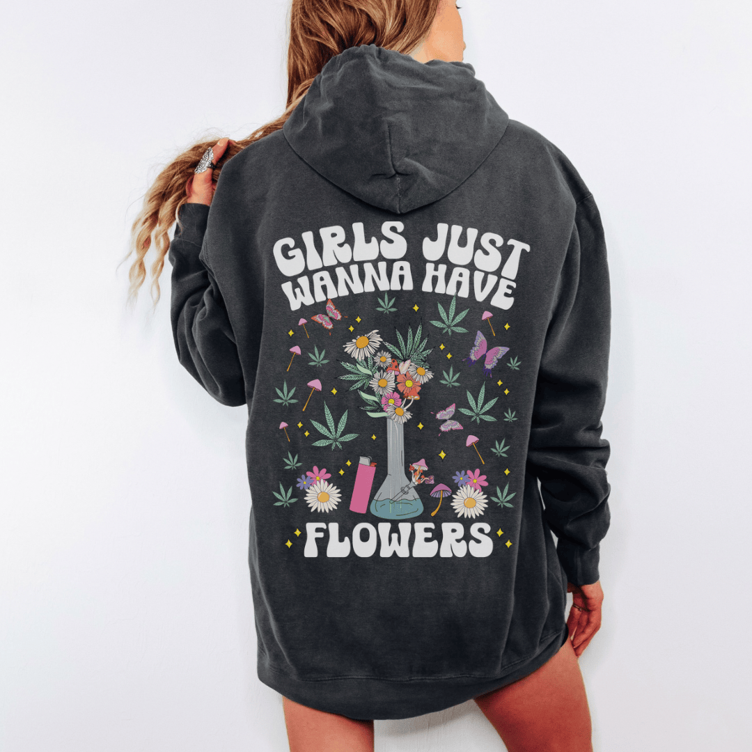 Girls Just Wanna Have Flowers CC Hoodie