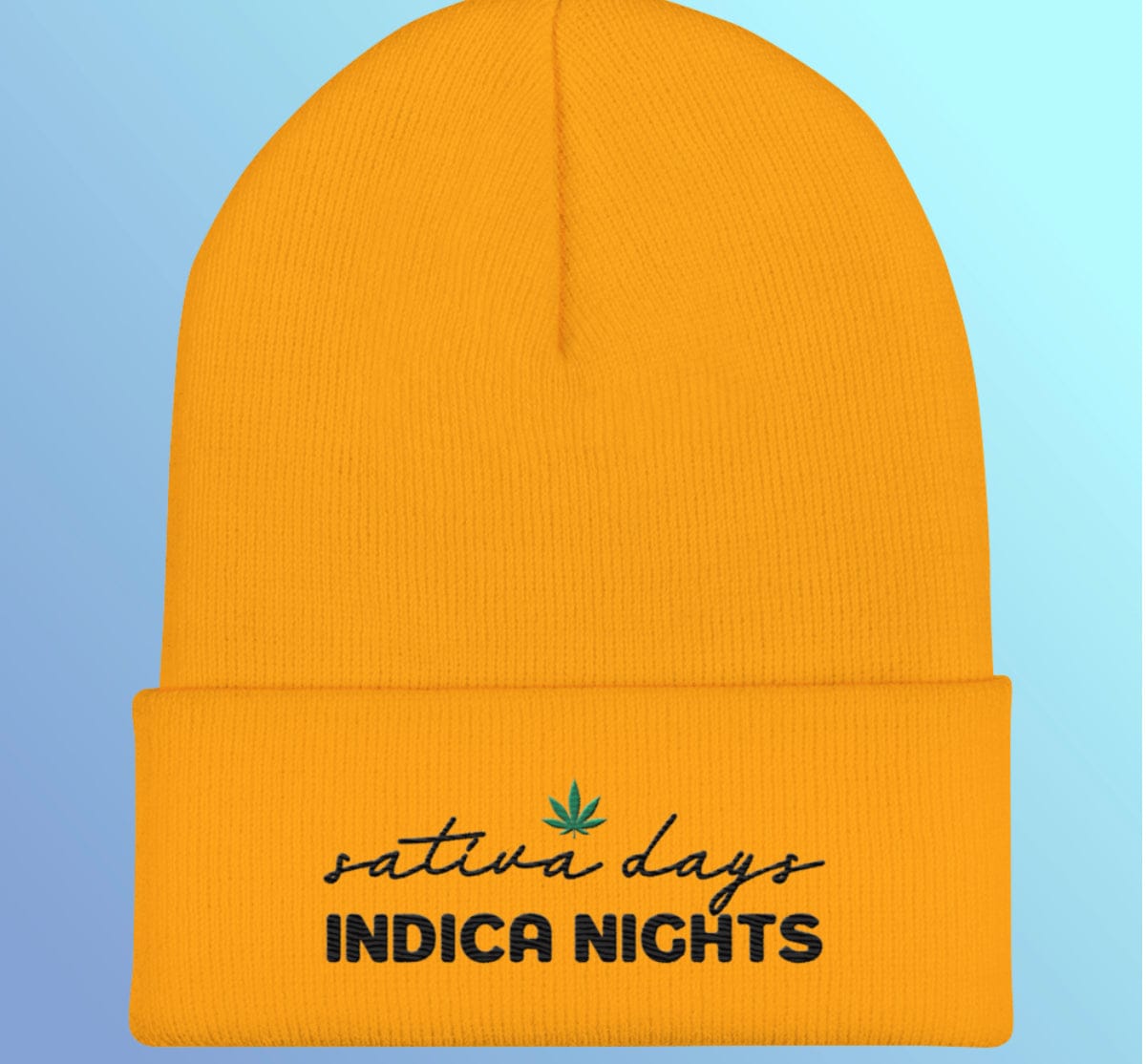 Sativa Days Indica Nights Cuffed Beanie