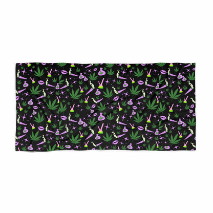 Stoner Babe Beach Towel