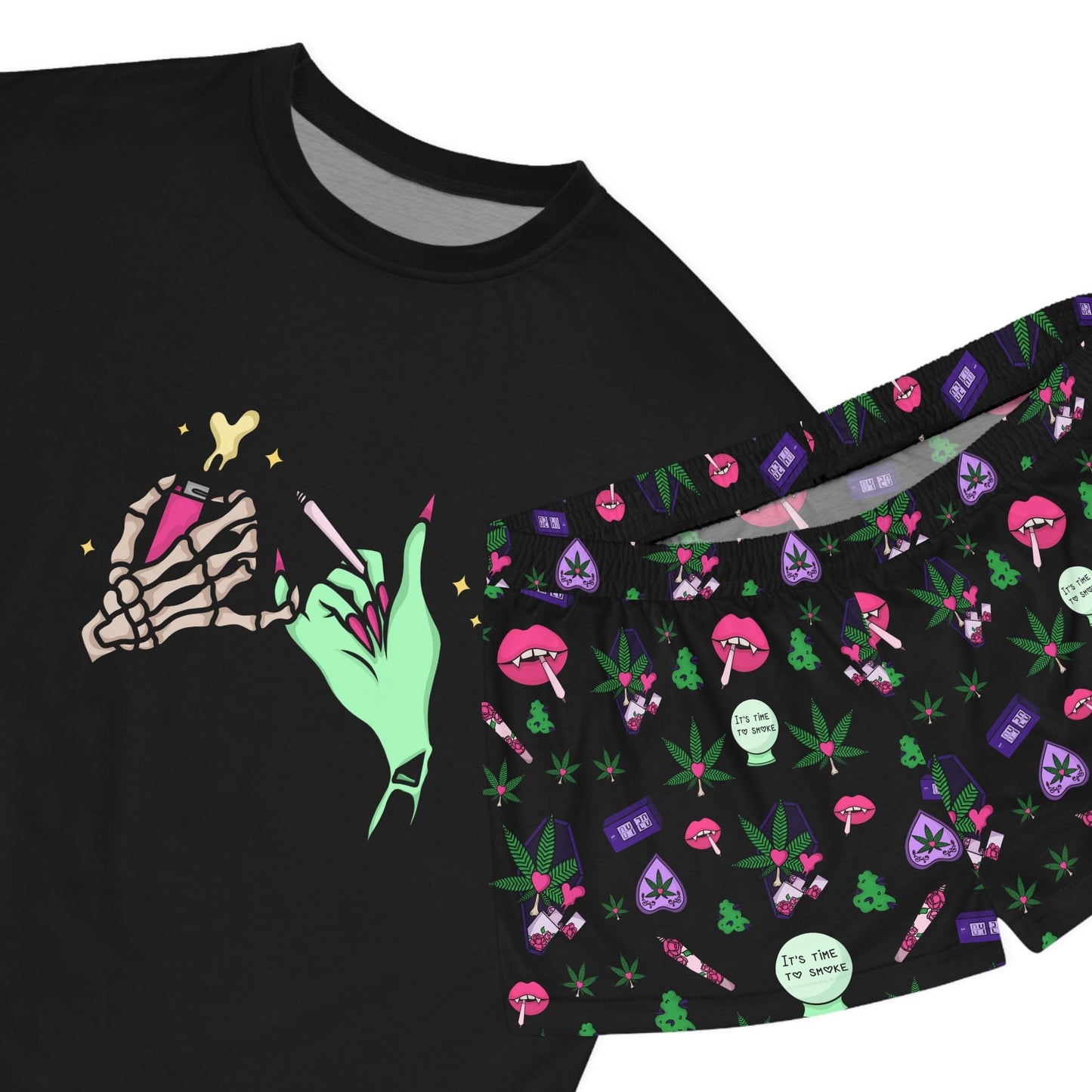 Spooky Stoner Babe Women's Pajama Set