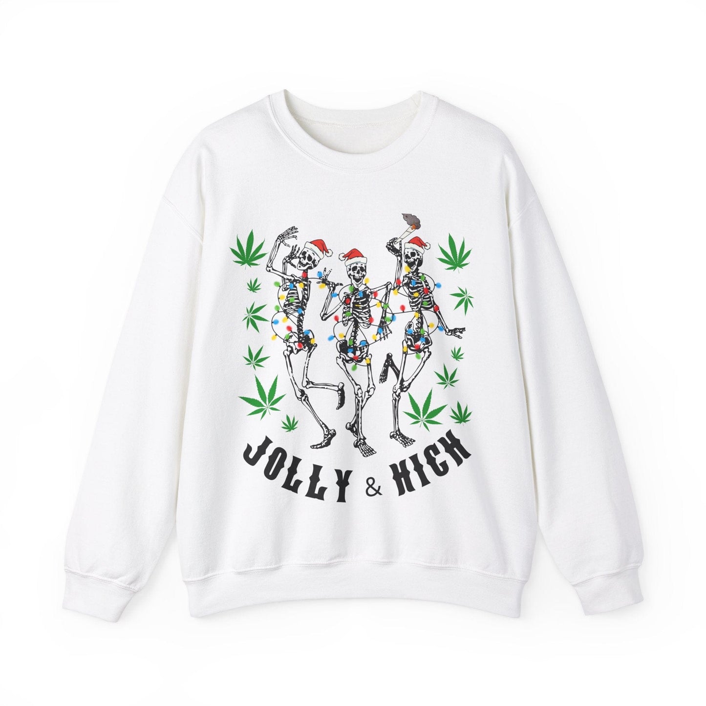 Jolly and High Skeleton Christmas Sweatshirt