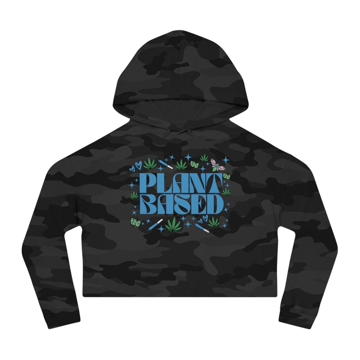 Plant Based Cropped Hooded Sweatshirt