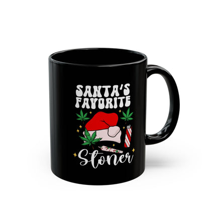 Santa’s Favorite Stoner Black Mug (11oz, 15oz)