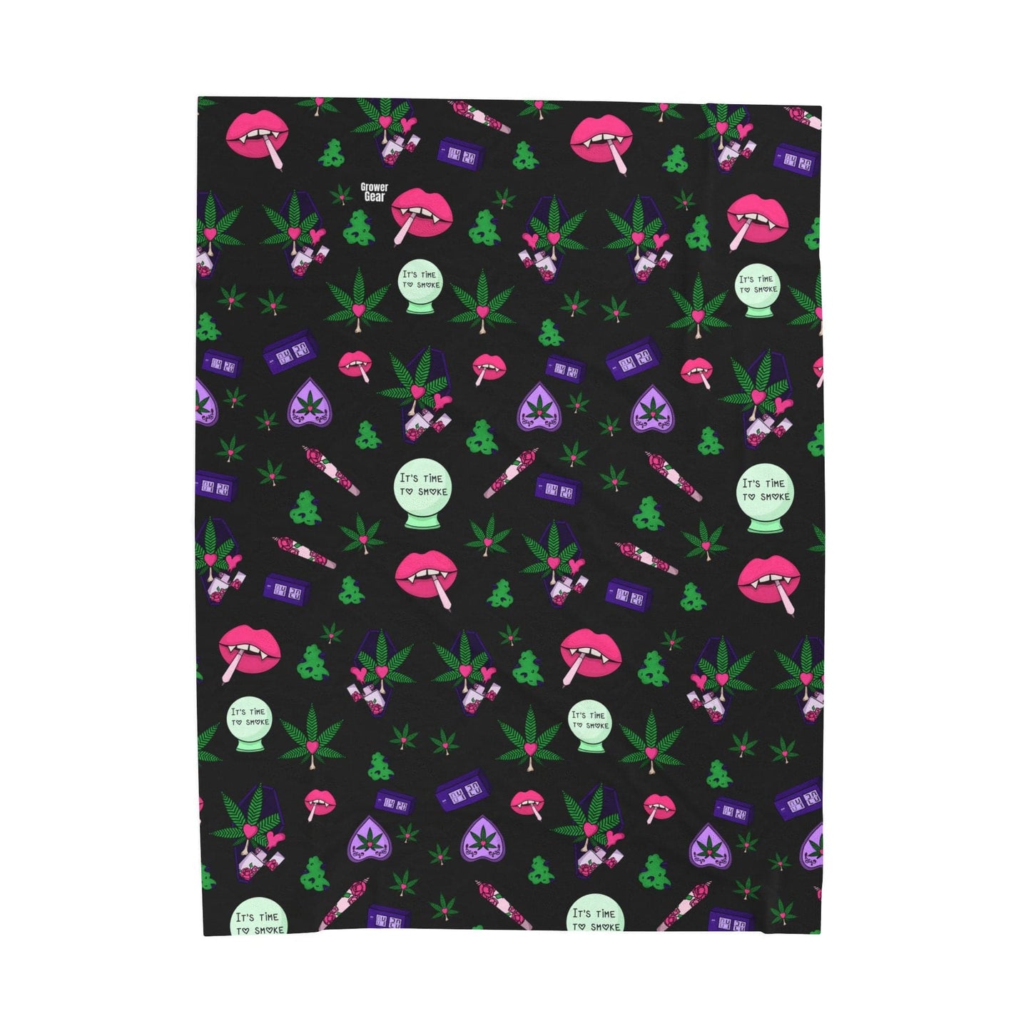Spooky Stoner Babe  Plush Velveteen Blanket