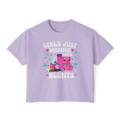 Girls Just Wanna Have Blunts Cropped Tee