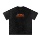 Fat Dabs & Scary Movies Snow Washed Oversized Cotton T-Shirt
