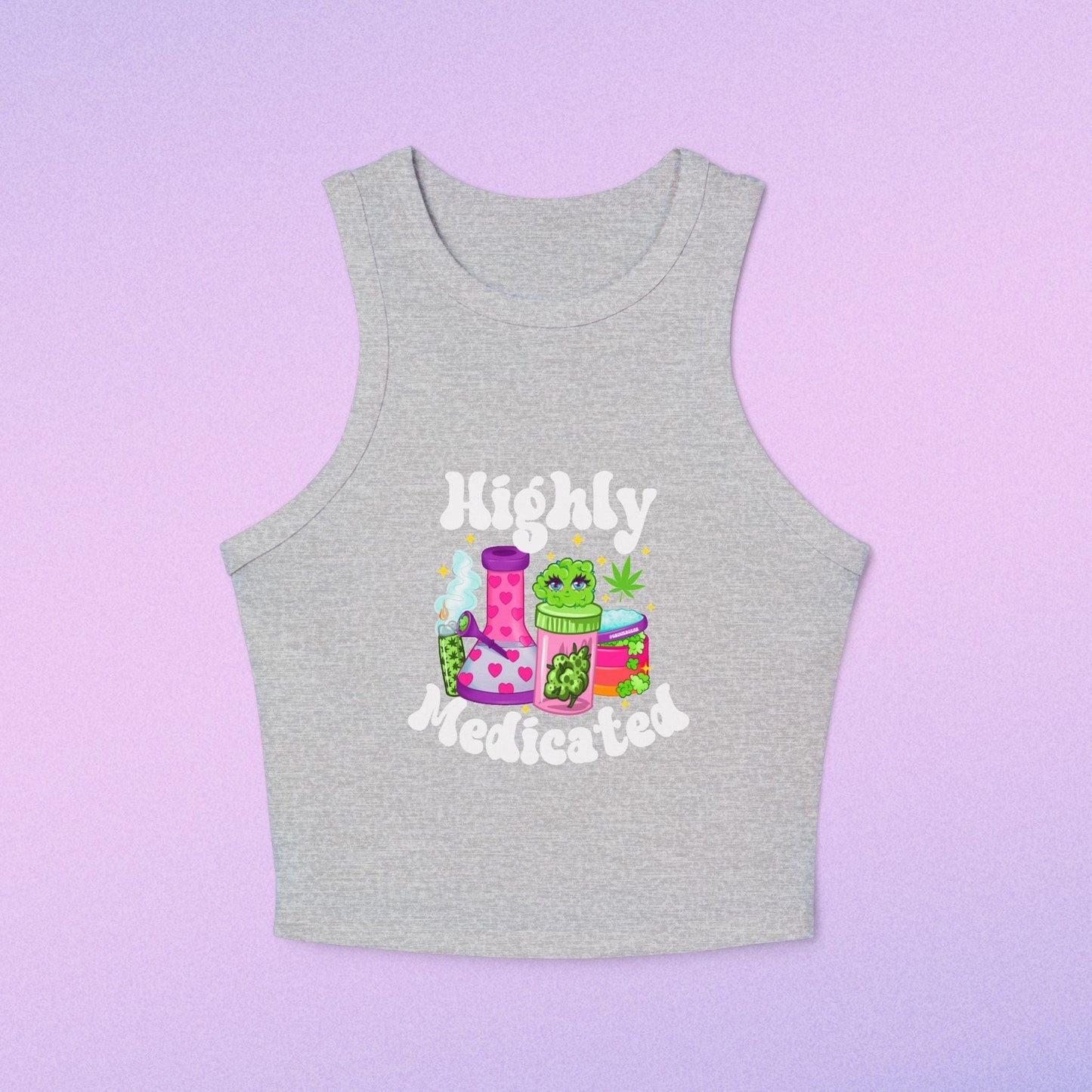 Highly Medicated Micro Rib Racer Tank Top