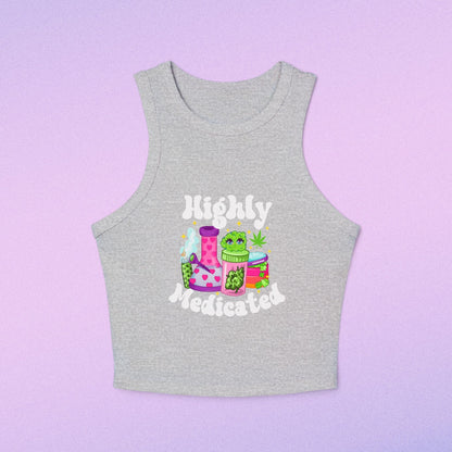Highly Medicated Micro Rib Racer Tank Top