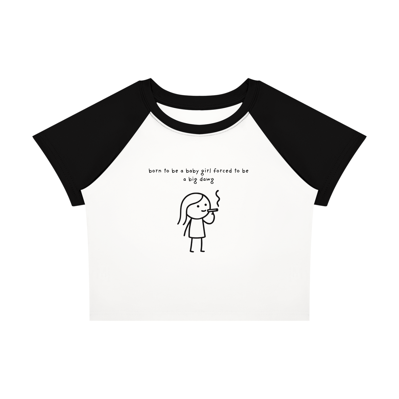 Born To Be a Babygirl Forced To Be a Big Dawg Raglan Baby T-Shirt