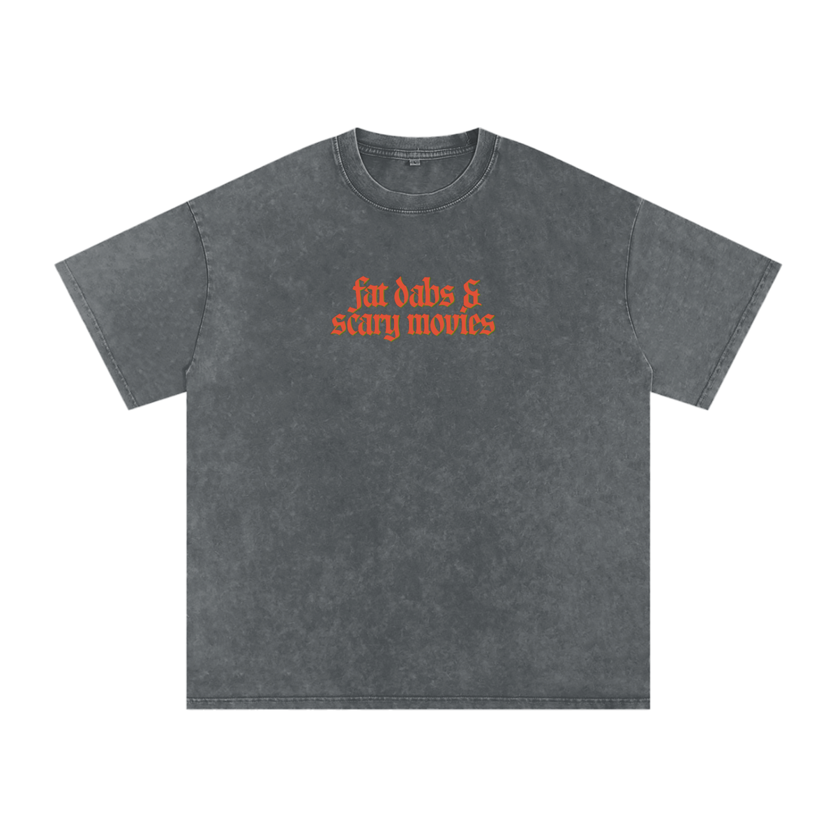 Fat Dabs & Scary Movies Snow Washed Oversized Cotton T-Shirt