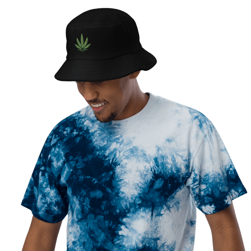 Weed Fan Leaf Terry Cloth Bucket Hat