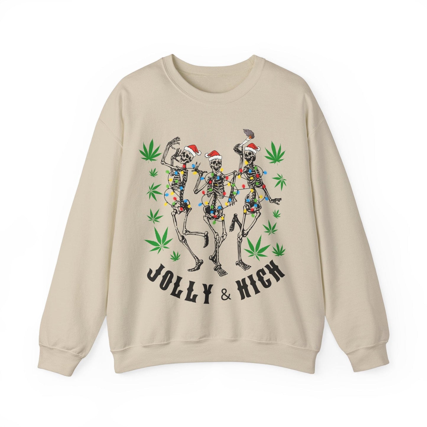 Jolly and High Skeleton Christmas Sweatshirt
