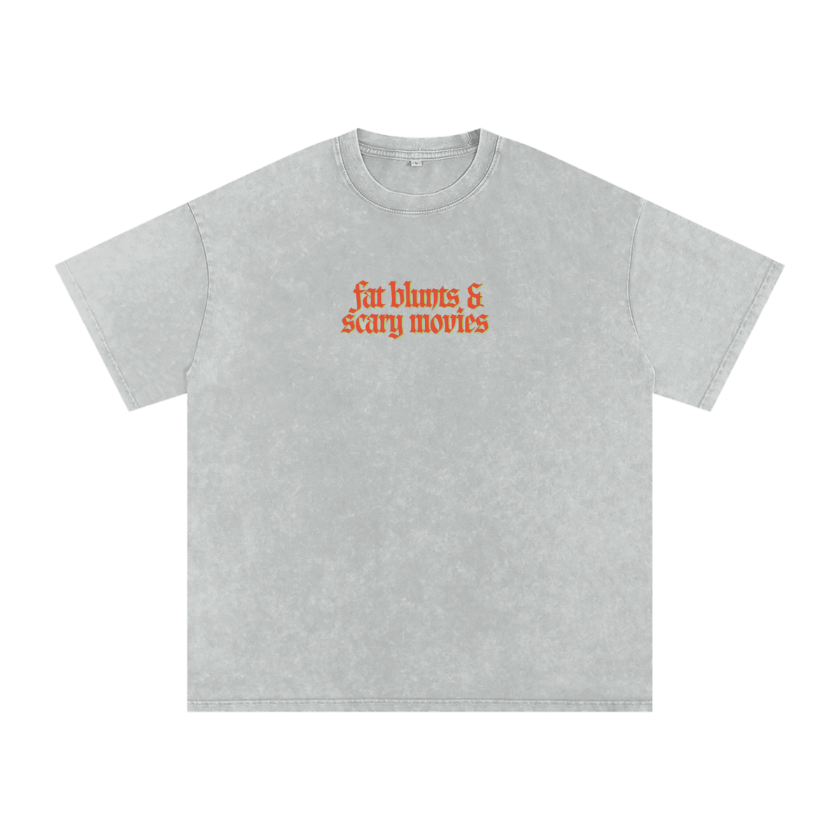 Fat Blunts & Scary Movies Snow Washed Oversized Cotton T-Shirt