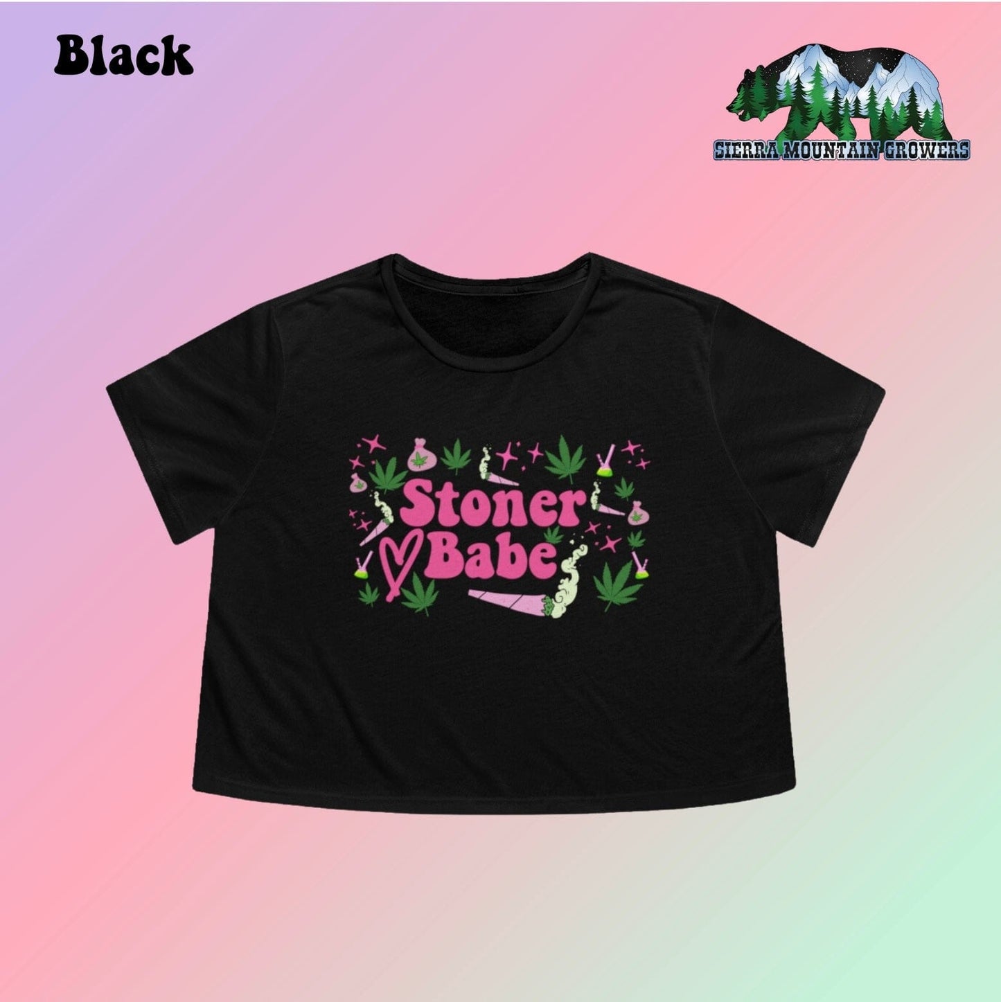 Stoner Babe Women's Flowy Cropped Tee