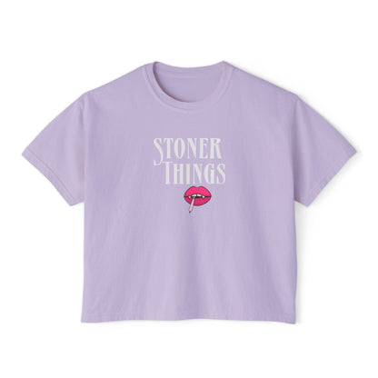 Stoner Things Boxy Cropped Top