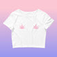 Pink Weed Leaf Crop Top