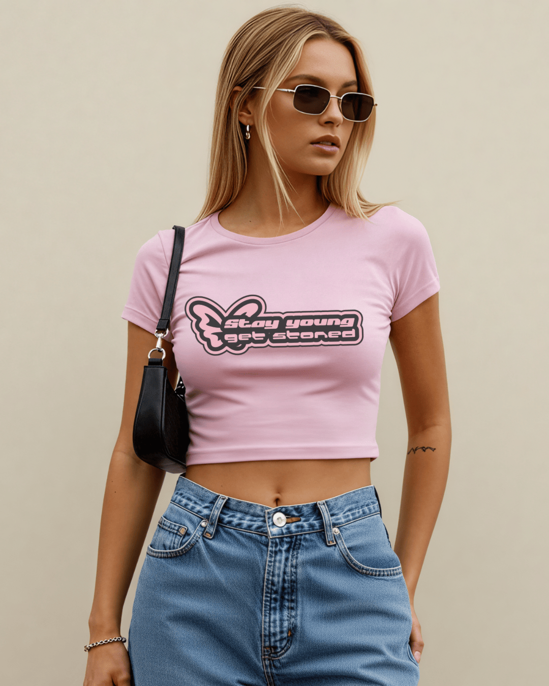 Stay Young Get Stoned Crop Top