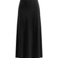Women's Solid Color Knit Maxi Skirt