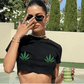Weed Leaf Crop Top
