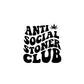 Anti Social Stoner Club Vinyl Die-Cut Sticker