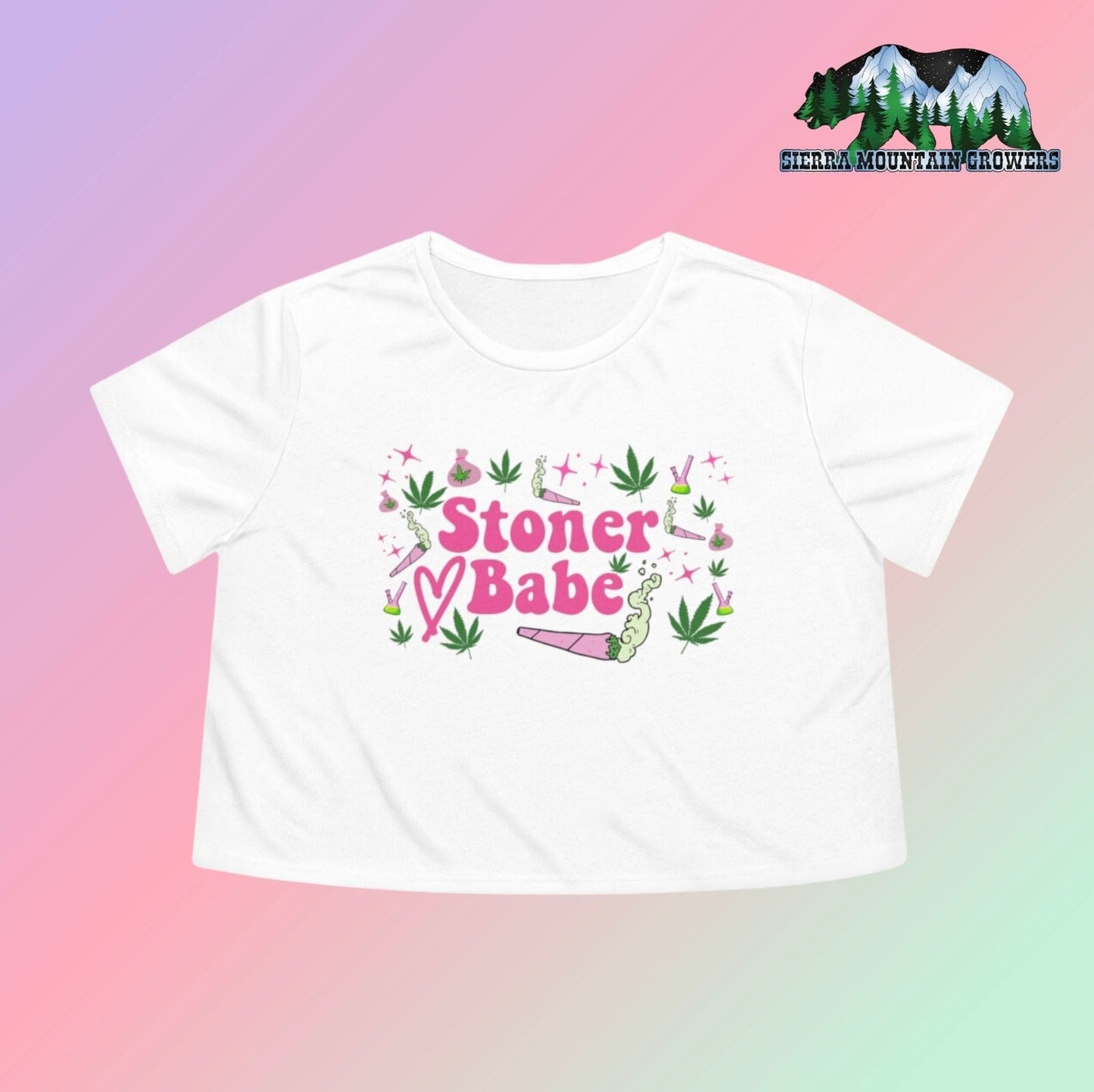 Stoner Babe Women's Flowy Cropped Tee