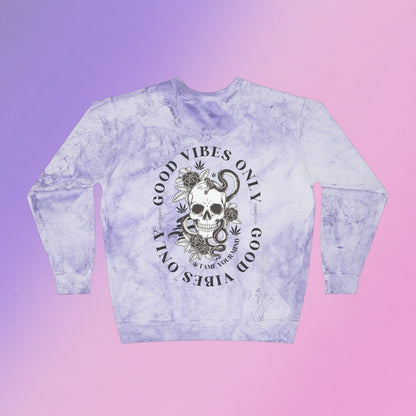 Good Vibes Only Color Blast Crewneck(Unisex)