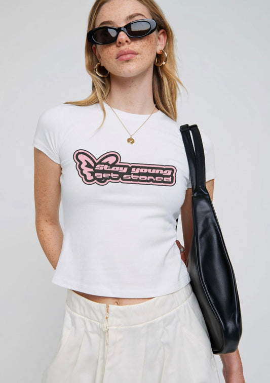 Stay Young Get Stoned Baby Tee