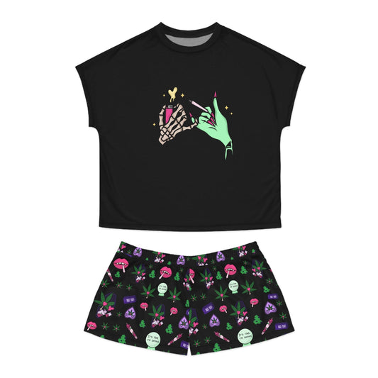 Spooky Stoner Babe Women's Pajama Set