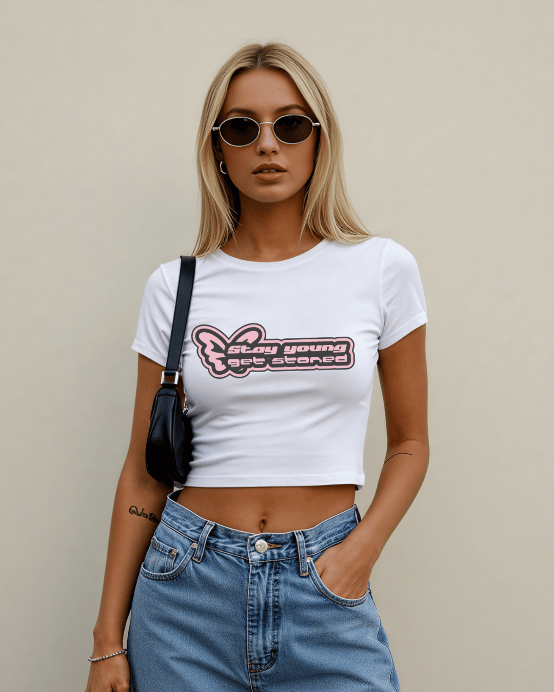Stay Young Get Stoned Crop Top
