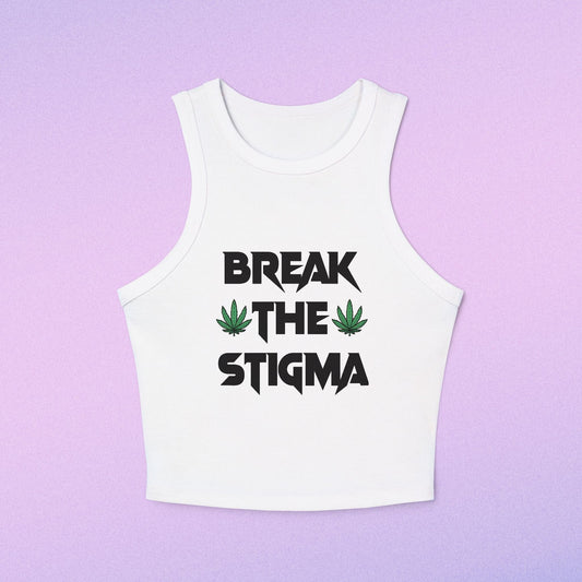 Break The Stigma Micro Rib Racer Tank Top