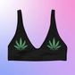Weed Fan Leaf Bikini Top