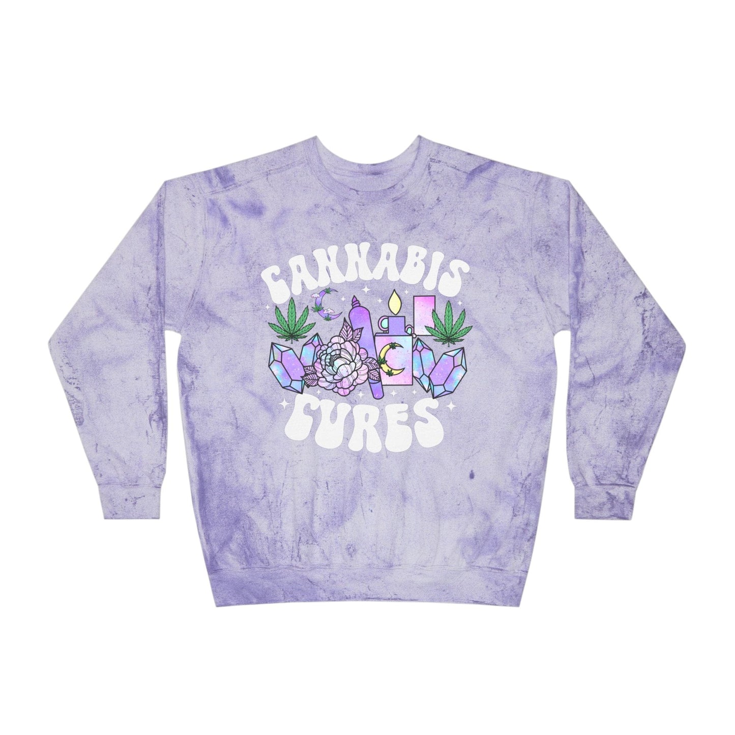 Cannabis Cures Color Blast Crewneck Sweatshirt