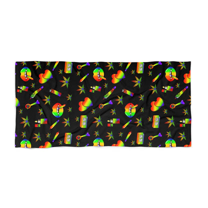 Vampire Stoner Babe Beach Towel