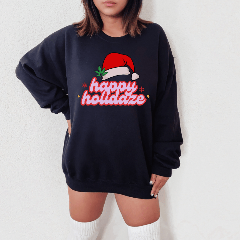 Happy Holidaze Christmas Crewneck Sweatshirt