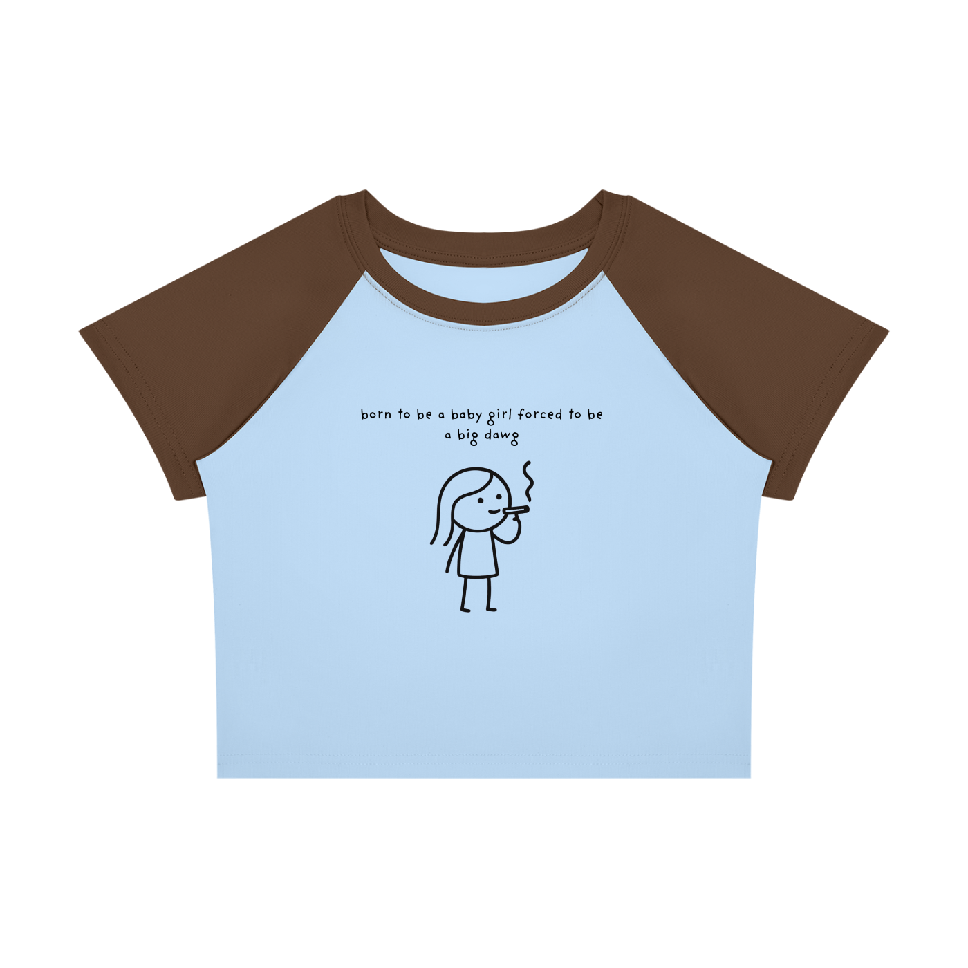 Born To Be a Babygirl Forced To Be a Big Dawg Raglan Baby T-Shirt