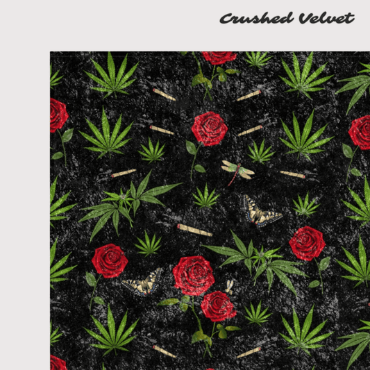 Blunts & Roses Crushed Velvet Blanket