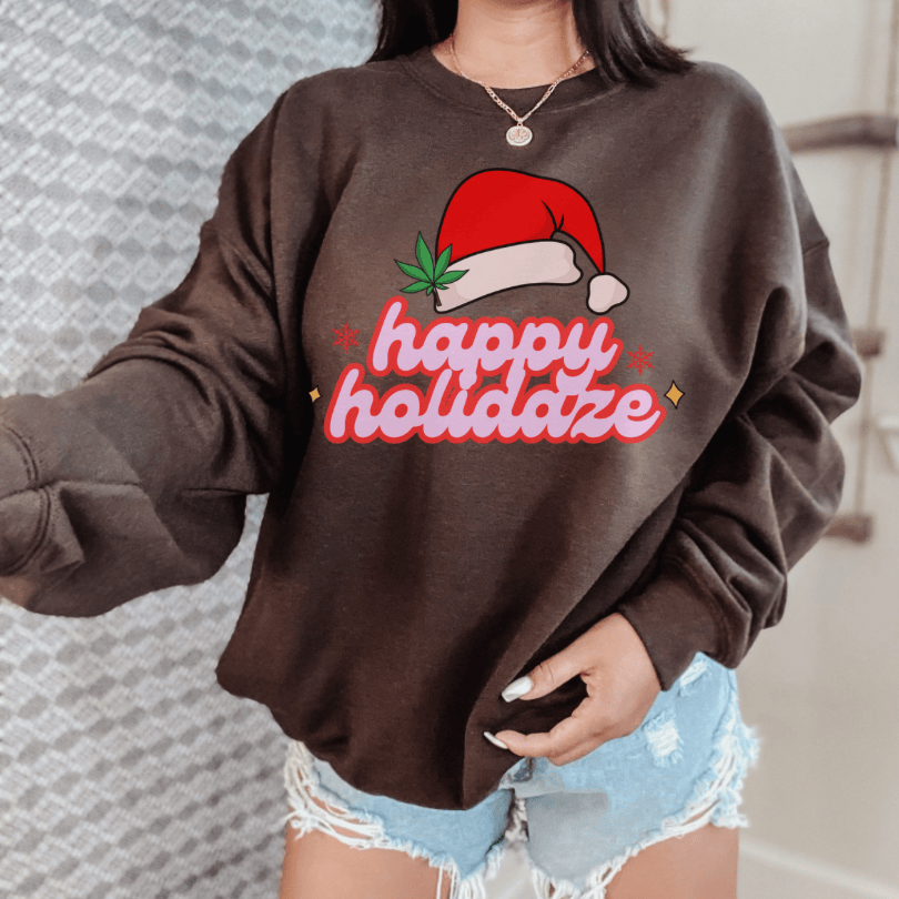Happy Holidaze Christmas Crewneck Sweatshirt