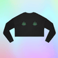 Weed Leaf Cropped Sweatshirt