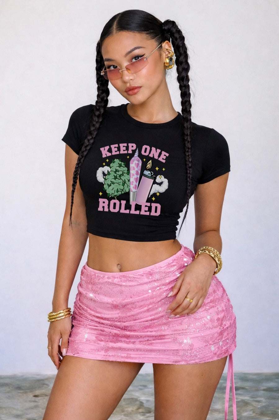 Keep On Rolled Crop Top