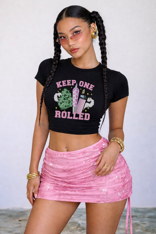 Keep On Rolled Crop Top