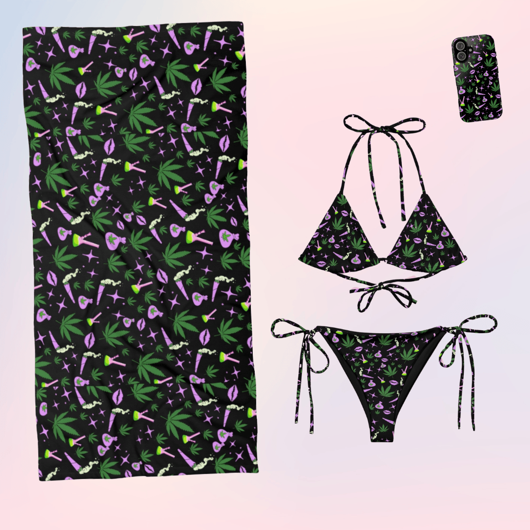 Stoner Babe Beach Towel