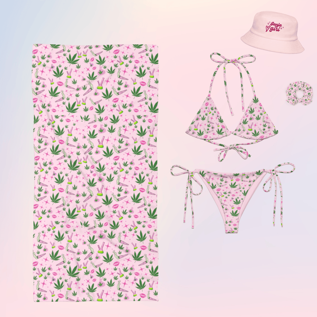 Stoner Babe Beach Towel