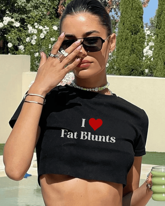 I Heart Fat Blunts Crop Top