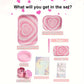 Pink Heart 12 Pieces Sesh Set