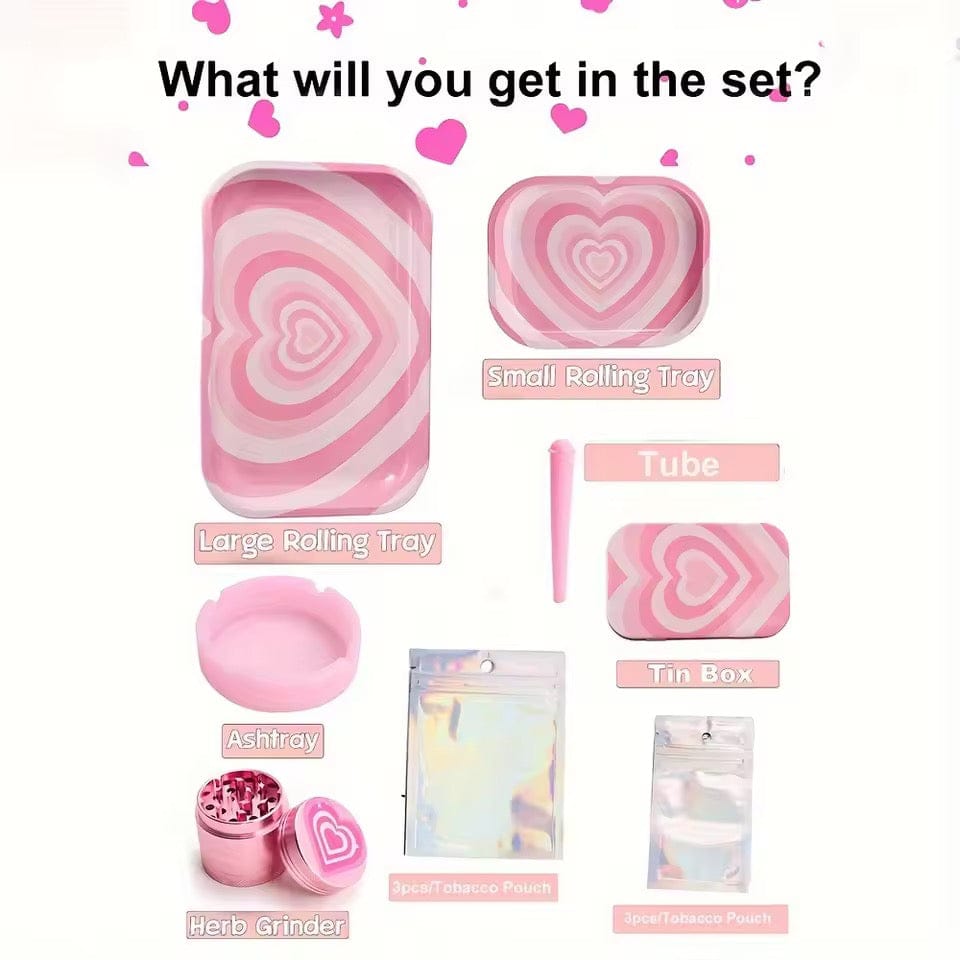 Pink Heart 12 Pieces Sesh Set
